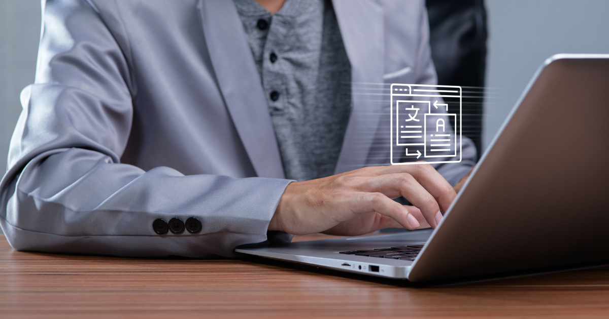 Un profesional en una computadora